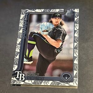 Topps Baseball Card - Blue and Black Design